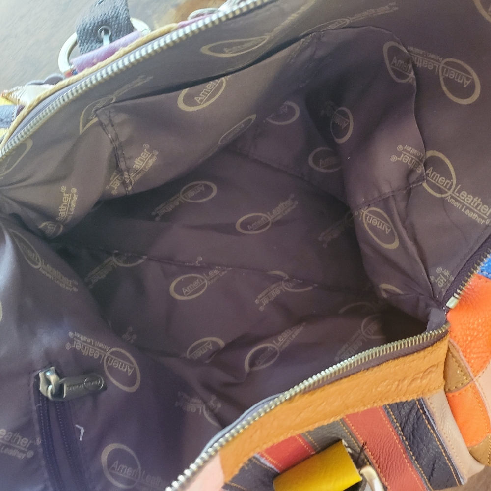 Ameri Leather Large Floral Shoulder Bag - image 5